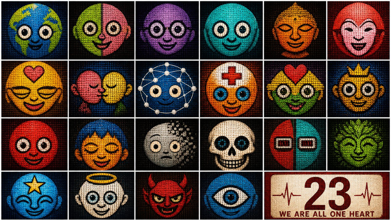 The 23 artworks of the ONE HEART PROJECT